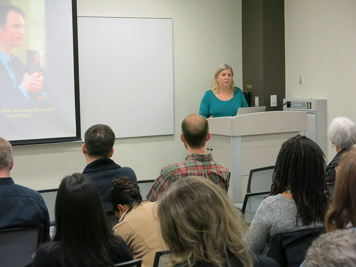 Kim Dulin presenting